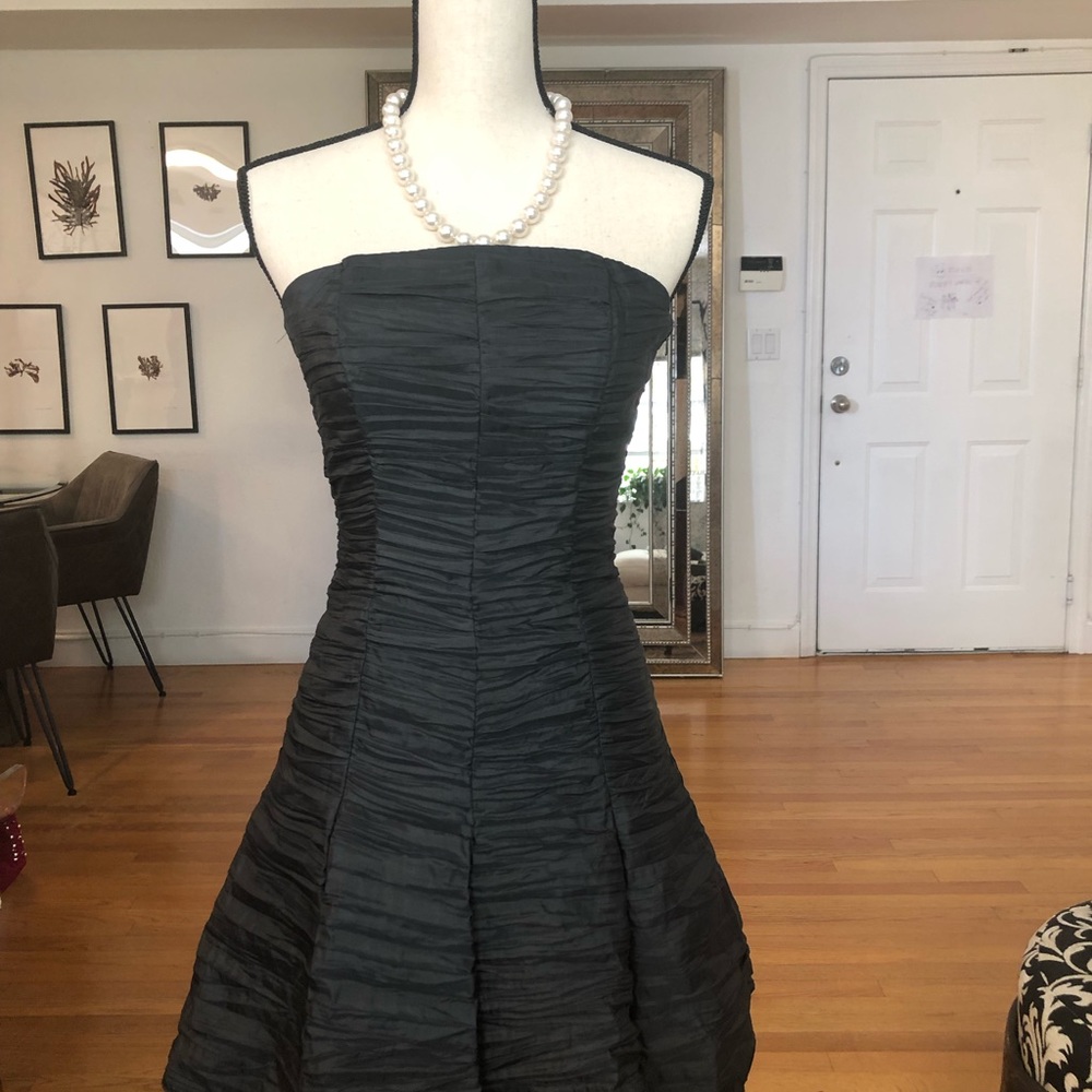 BLACK JESSICA MCCLINTOCK DRESS